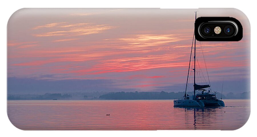 Bay iPhone X Case featuring the photograph Catamaran at Dawn #1 by David Kay