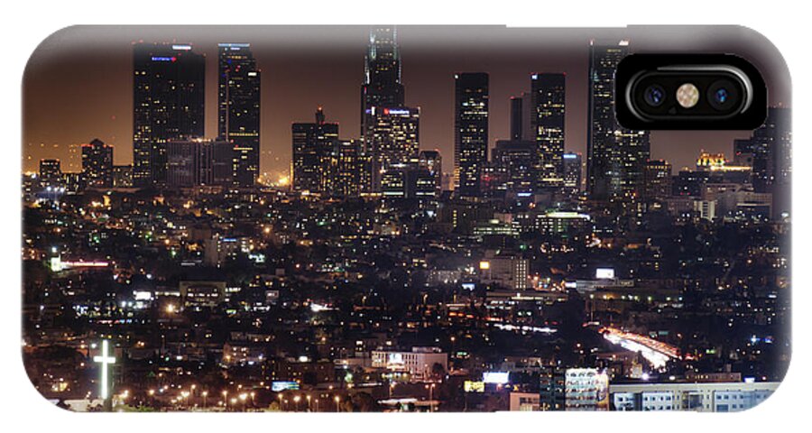 Los Angeles iPhone X Case featuring the photograph City of Angels #1 by Natasha Bishop