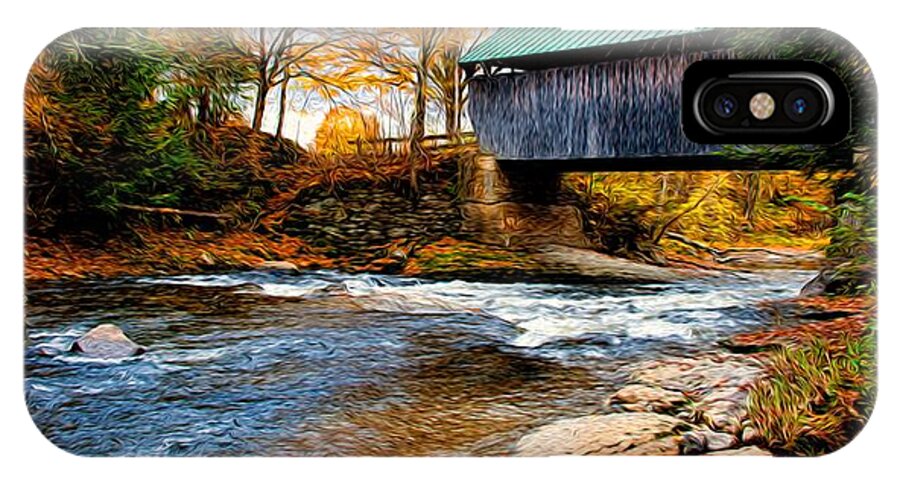 Fall iPhone X Case featuring the photograph Covered Bridge #2 by Bill Howard