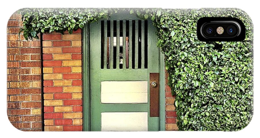  iPhone X Case featuring the photograph Door And Hedge #2 by Julie Gebhardt