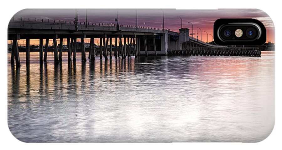 Bridge iPhone X Case featuring the photograph Drawbridge at Sunset #1 by Fran Gallogly