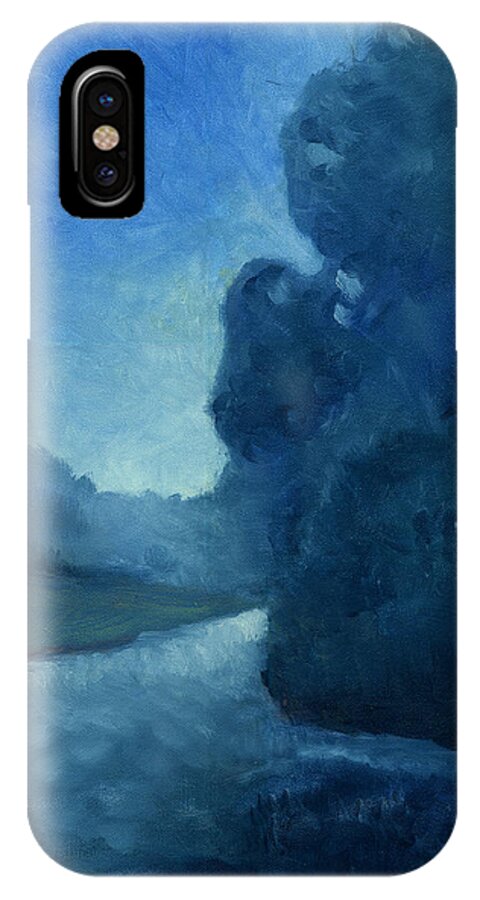Dusk iPhone X Case featuring the painting Dusk by Katherine Miller