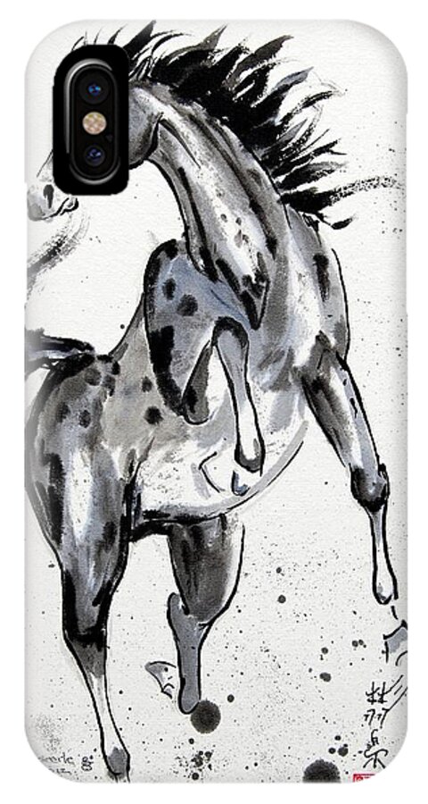 Horse iPhone X Case featuring the painting Exuberance by Bill Searle