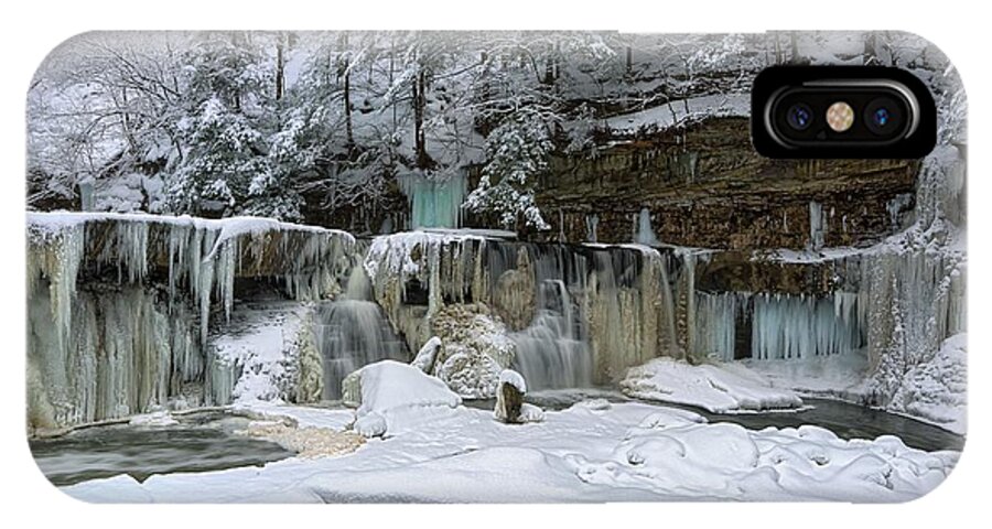 Great Falls iPhone X Case featuring the photograph Frozen In Time #2 by Daniel Behm