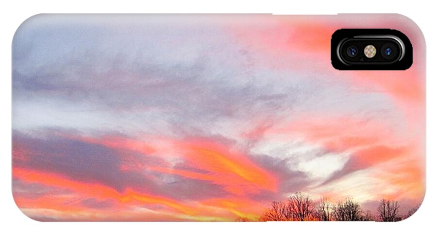 Sunset iPhone X Case featuring the photograph God's Work #1 by Cynthia Clark