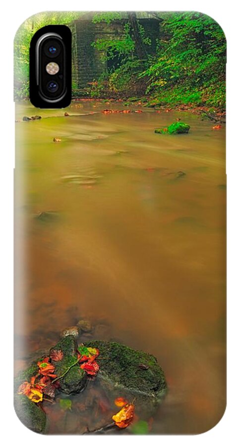 Gold iPhone X Case featuring the photograph Golden river #1 by Maciej Markiewicz