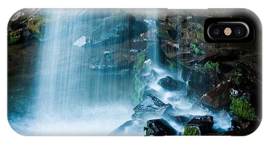 2005 iPhone X Case featuring the photograph Grotto Falls #1 by Jay Stockhaus