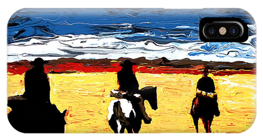 Texas iPhone X Case featuring the painting Long Journey Home by Frank Botello