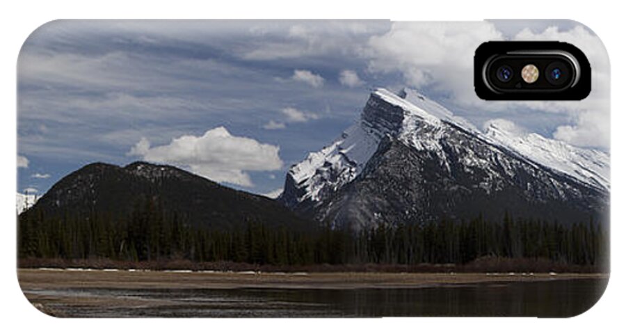 Landscape iPhone X Case featuring the photograph Mount Rundle and Vermilion Lake #1 by Tony Mills