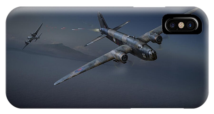 Vickers Wellington iPhone X Case featuring the digital art Night fight by Gary Eason