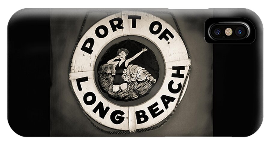 Port Of Long Beach iPhone X Case featuring the photograph Port Of Long Beach Life Saver vin By Denise Dube by Denise Dube
