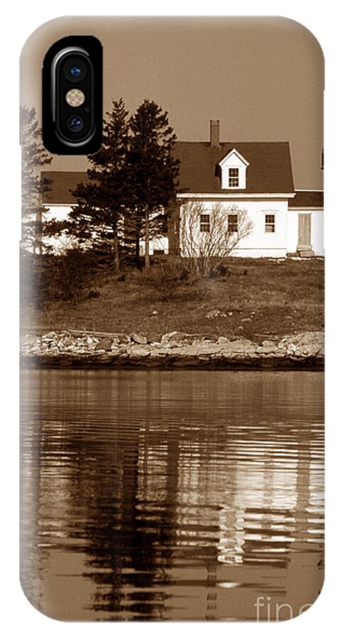 Lighthouses iPhone X Case featuring the photograph Pumpkin Island Lighthouse #3 by Skip Willits