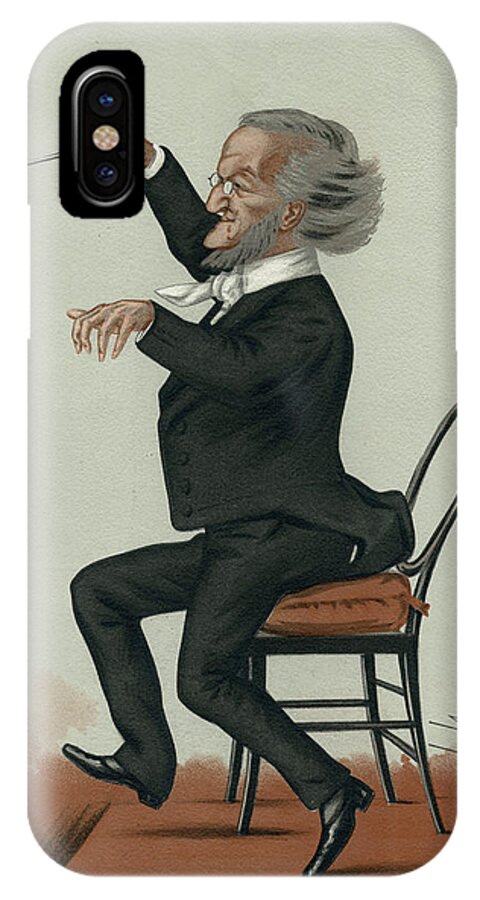 Wagner iPhone X Case featuring the drawing Richard Wagner (1813 - 1883), German #1 by Mary Evans Picture Library