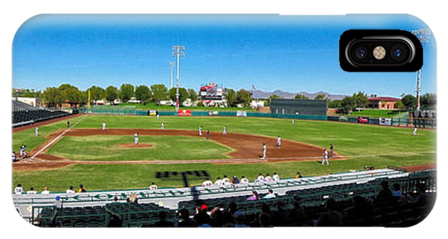 Scottsdale iPhone X Case featuring the photograph Scottsdale Stadium #2 by C H Apperson