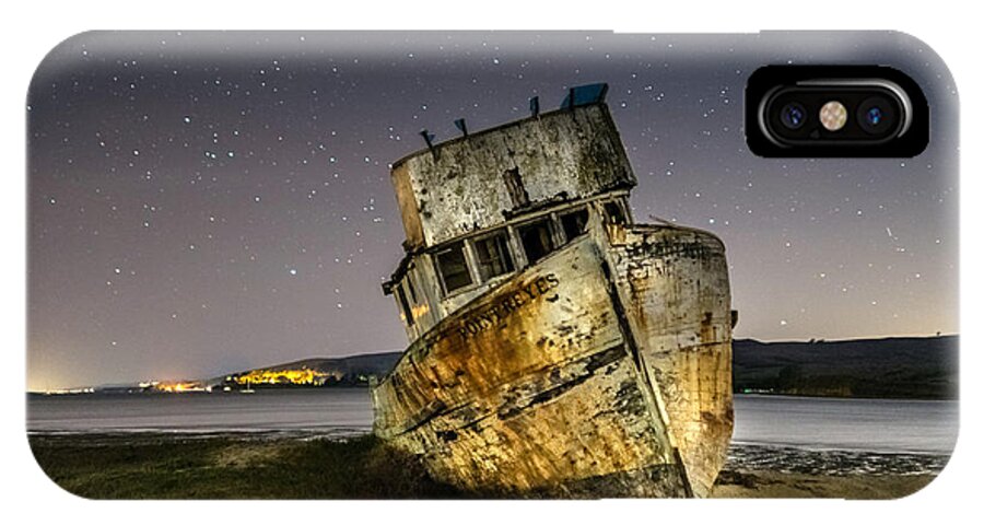 Pt Reyes iPhone X Case featuring the photograph Shipwreck #1 by Mike Ronnebeck