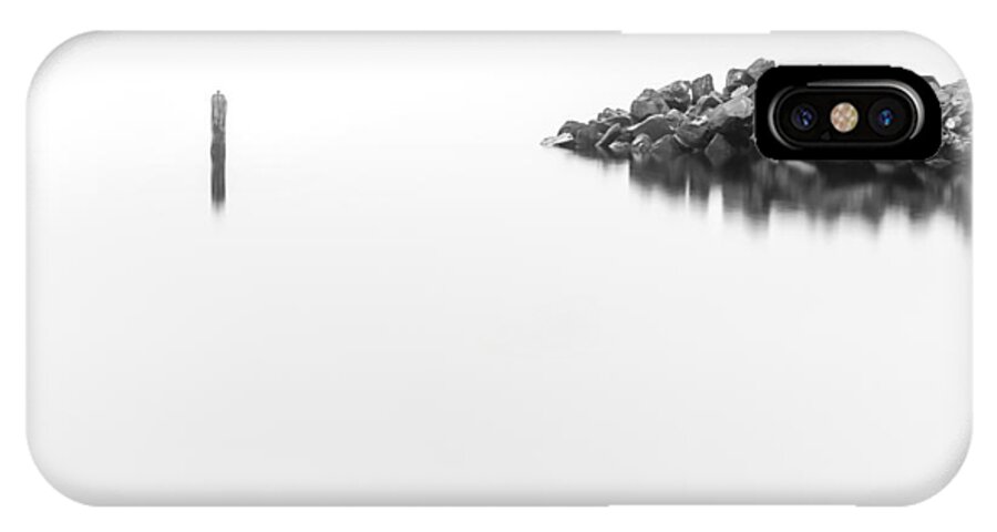 Black And White iPhone X Case featuring the photograph Sticks and Stones #1 by Tony Locke