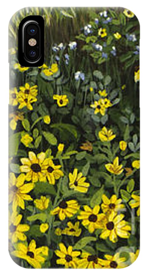 Wilderness iPhone X Case featuring the painting Summer Susans by Mary Palmer