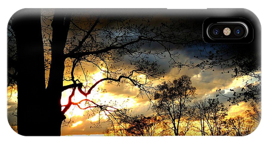 Sunset iPhone X Case featuring the photograph Sunset #1 by Rabiah Seminole