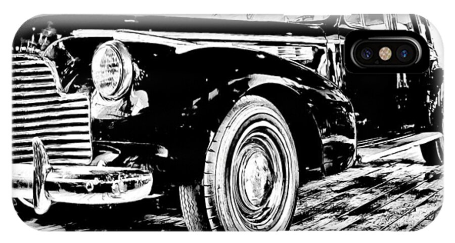 Buick iPhone X Case featuring the drawing 1940 Buick Century by John Haldane