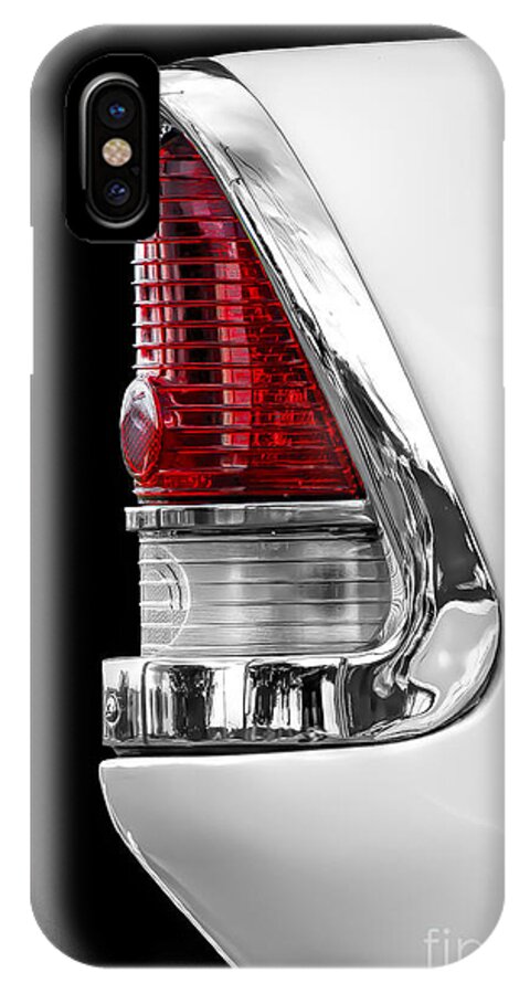 Vintage iPhone X Case featuring the photograph 1955 Chevy Rear Light Detail by Ken Johnson