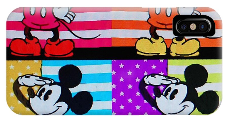 Mickey Mouse iPhone X Case featuring the photograph American Mickey #2 by Rob Hans