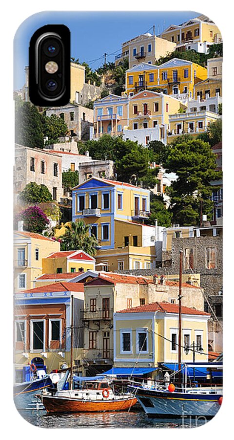 Symi iPhone X Case featuring the photograph Colorful Symi #7 by George Atsametakis