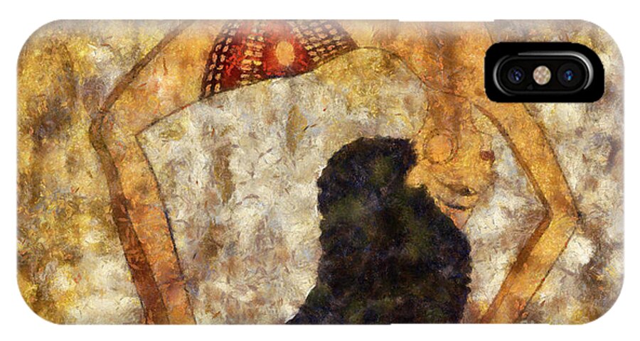 Dancer iPhone X Case featuring the mixed media dancer of ancient Egypt #2 by Michal Boubin