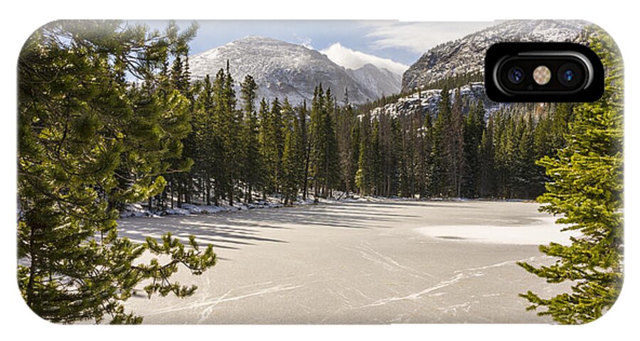 Frozen Nymph Lake Rocky Mountain National Park Colorado iPhone X Case featuring the photograph Frozen Nymph Lake - Rocky Mountain National Park Estes Park Colorado by Brian Harig