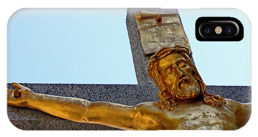 Christ iPhone X Case featuring the photograph Jesus Christ crucifix #2 by Borislav Marinic