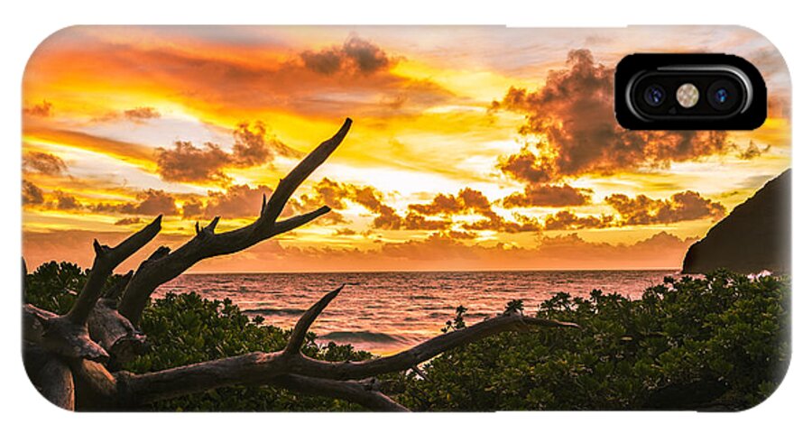 Aqua iPhone X Case featuring the photograph Makapuu Sunrise 4 #2 by Leigh Anne Meeks