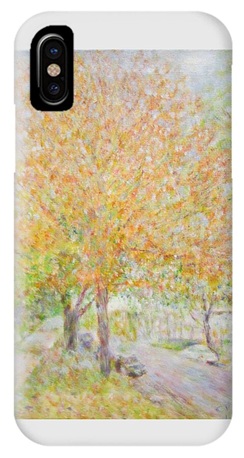 Impressionism iPhone X Case featuring the painting NW Side Of Chicago by Glenda Crigger