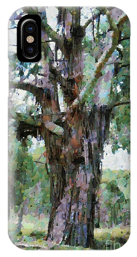 Gum Tree iPhone X Case featuring the digital art Old Gum Tree #2 by Fran Woods