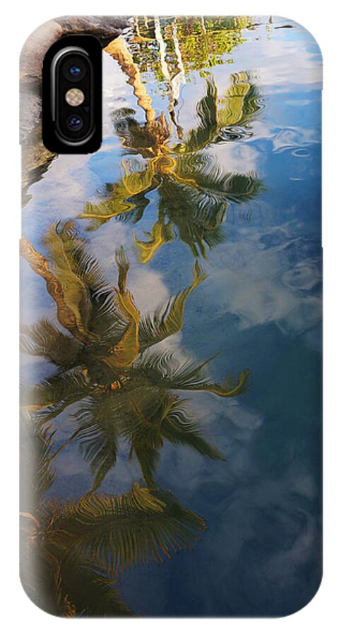 Lahaina Harbor Maui Hawaii Reflection Palmtrees Water iPhone X Case featuring the photograph Reflections #2 by James Roemmling