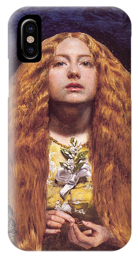 John Everett Millais iPhone X Case featuring the painting The Bridesmaid #2 by Celestial Images
