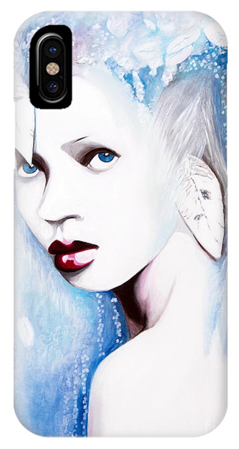 Denise iPhone X Case featuring the painting Winter by Denise Deiloh