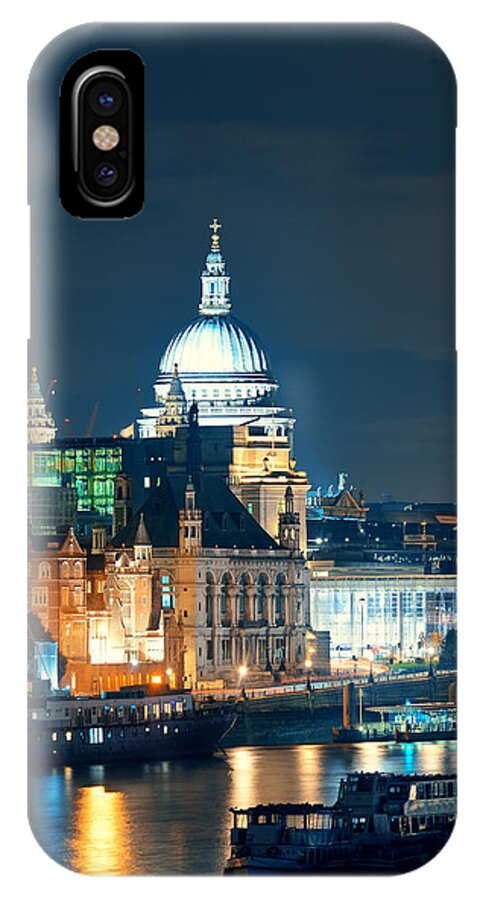 London iPhone X Case featuring the photograph St Paul's cathedral #21 by Songquan Deng