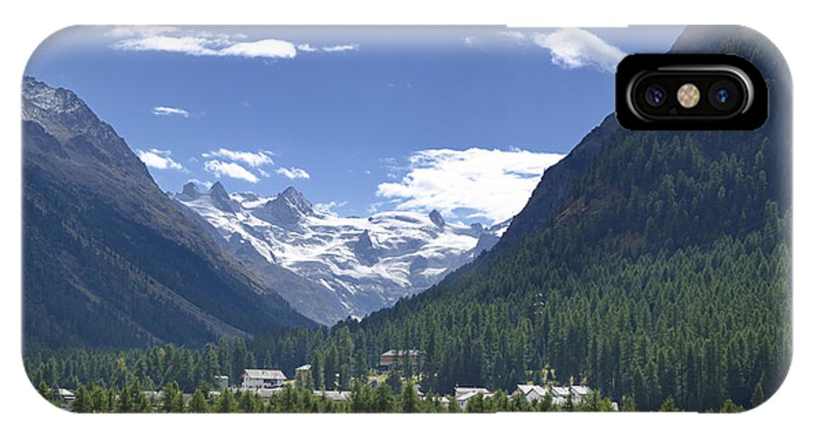 St Moritz iPhone X Case featuring the photograph Alpine village #23 by Mats Silvan