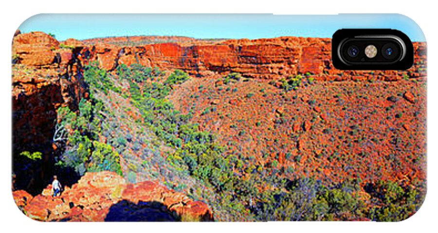Kings Canyon Outback Landscape Central Australia Australian People iPhone X Case featuring the photograph Kings Canyon #3 by Bill Robinson