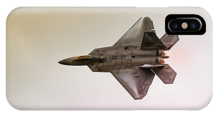 Airplane iPhone X Case featuring the photograph F-22 Raptor #4 by Sebastian Musial