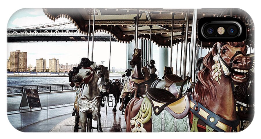 New York iPhone X Case featuring the photograph Jane's Carousel #6 by Natasha Marco