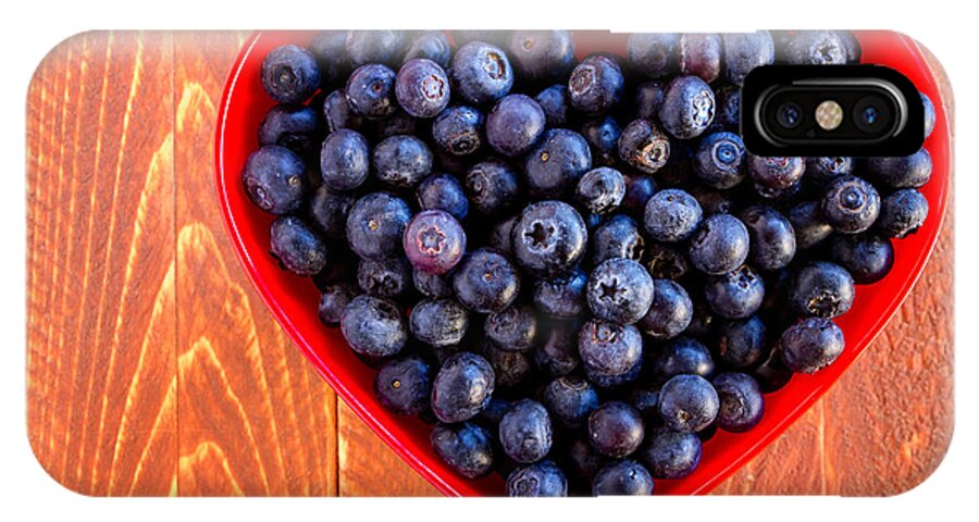 Agriculture iPhone X Case featuring the photograph Fresh picked organic blueberries #6 by Teri Virbickis