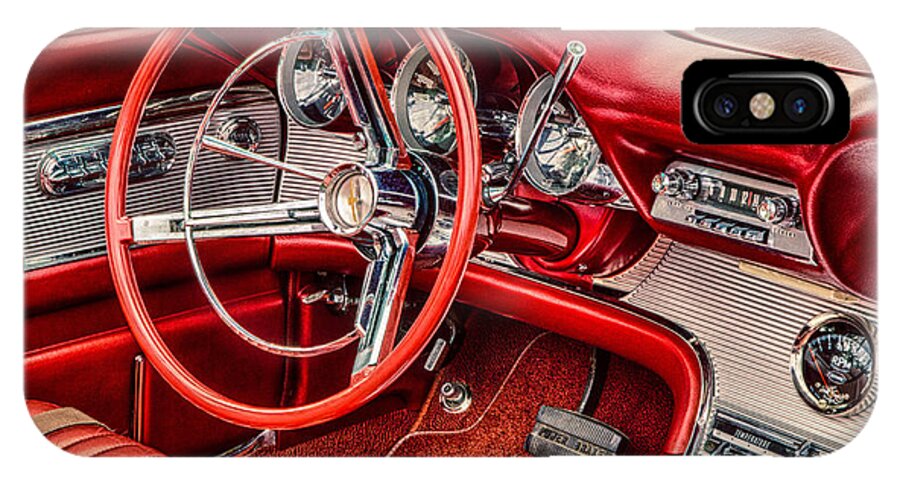 1962 iPhone X Case featuring the photograph 62 Thunderbird Interior by Jerry Fornarotto