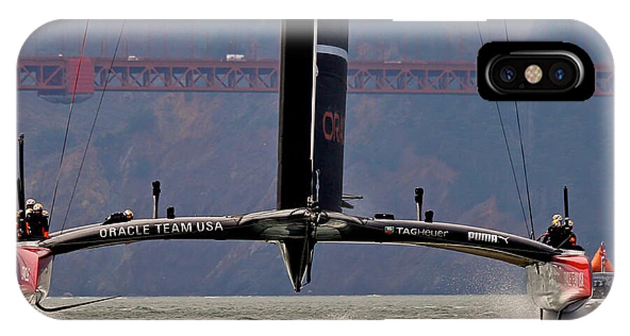 Oracle iPhone X Case featuring the photograph America's Cup San Francisco #33 by Steven Lapkin