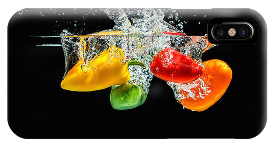 Agriculture iPhone X Case featuring the photograph Splashing Paprika #7 by Peter Lakomy