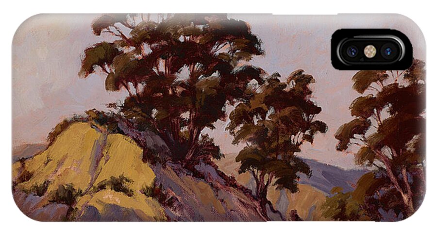 Trees iPhone X Case featuring the painting Ridge Eucalyptus by Jane Thorpe
