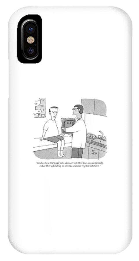 A Doctor Hands A Patient A Framed Painting iPhone X Case