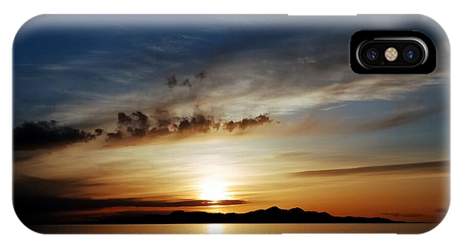 Sunsets iPhone X Case featuring the photograph A Great Salt Lake Sunset by Steven Milner