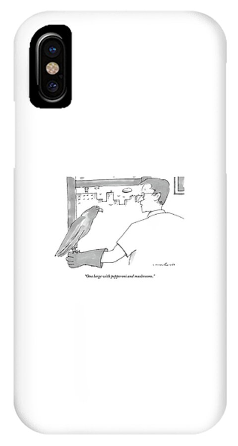 A Man Tells His Hawk On His Forearm To Fetch iPhone X Case