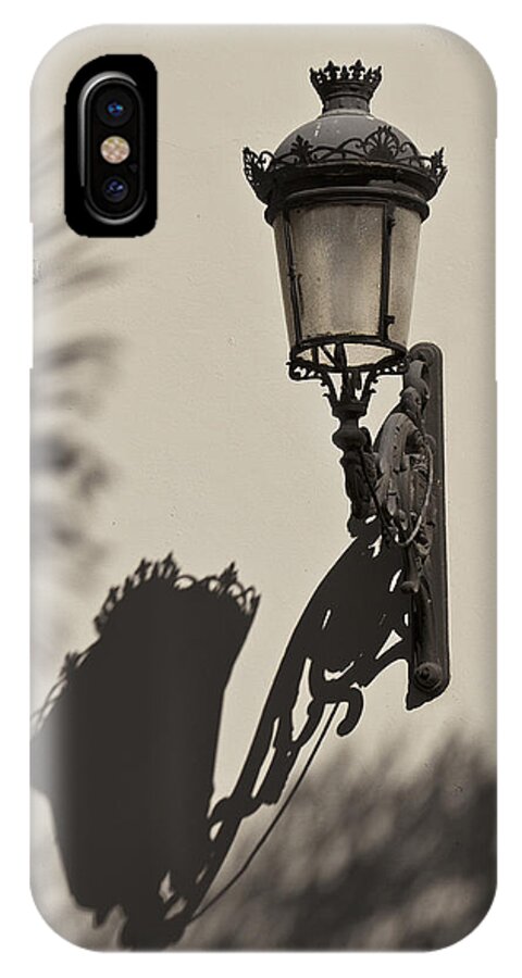 Lamp Post iPhone X Case featuring the photograph A Reflection On Illumination by Hany J