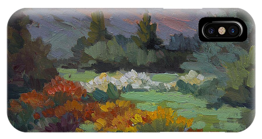 Sunny iPhone X Case featuring the painting A Sunny Afternoon in Santa Barbara by Diane McClary